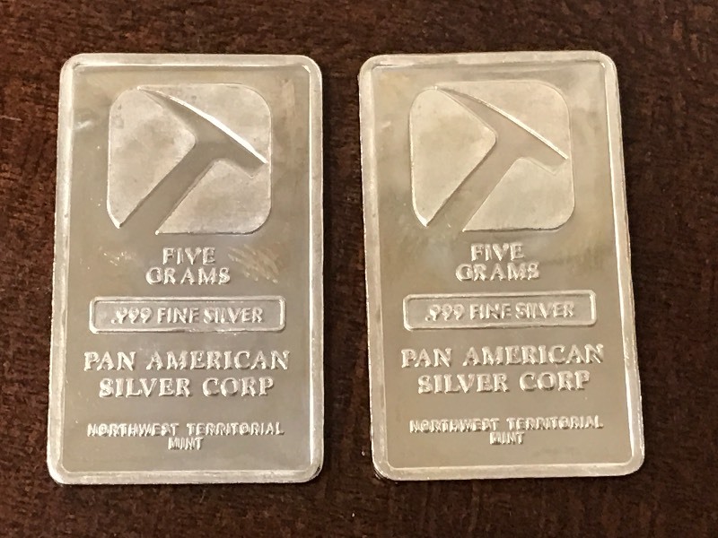 lot 31 image: (2) Pan American Silver Corp. 5-Gra...