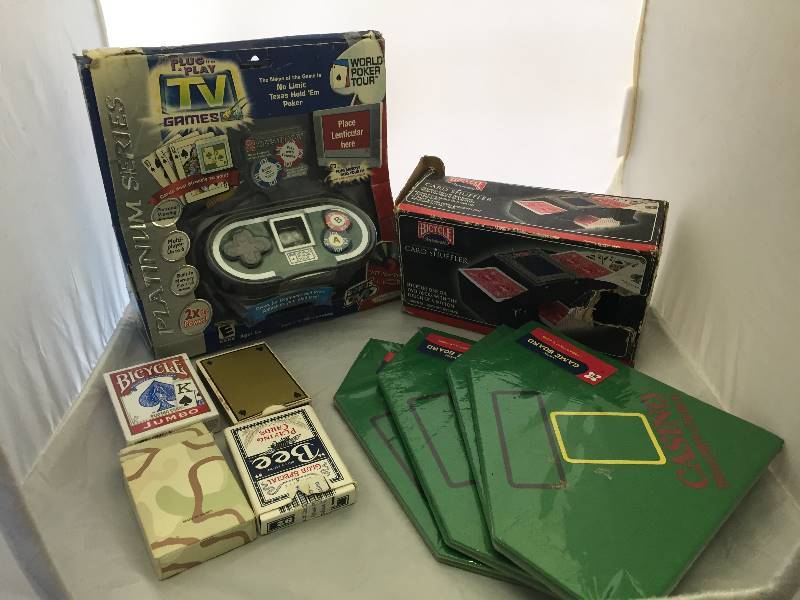 lot 9 image: Card Shuffler, Playing Cards, World Poker Tour Game, More