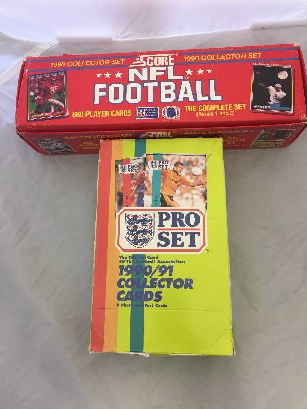 lot 11 image: Score 1990 NFL Football Cards & Pro Set 199091 Soccer Set Never Opened