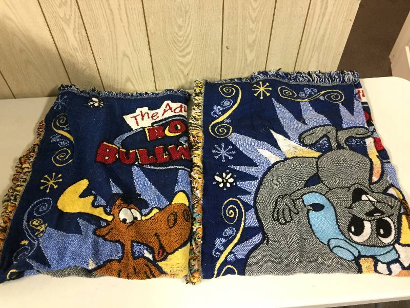 lot 61 image: 2 Rocky & Bullwinkle Throws