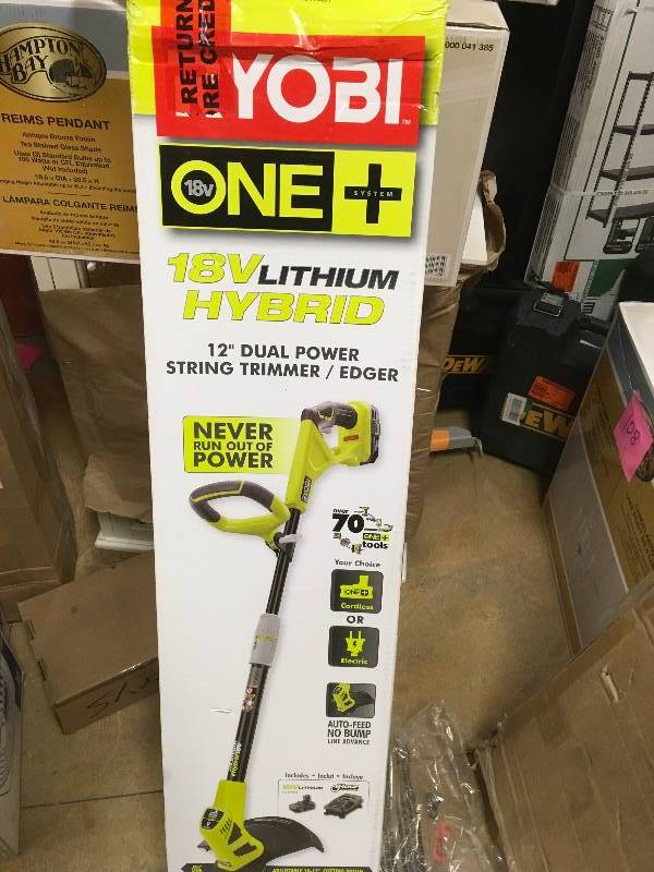 Ryobi ONE 18-Volt Lithium-Ion Hybrid Electric Cordless String TrimmerEdger - 1.3 Ah Battery and Charger Included works great