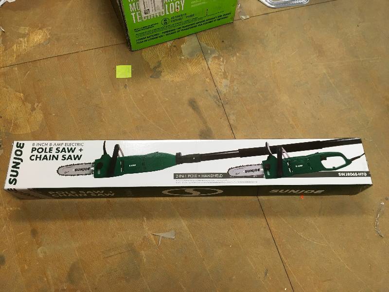 Sunjoe pole saw and chainsaw in one 8- inch 8-amp electric in New