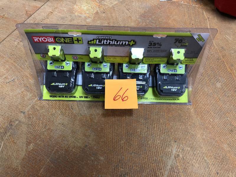 Ryobi 18-Volt ONE Lithium-Ion Compact Lithium Battery Pack 1.5Ah (4-Pack) New