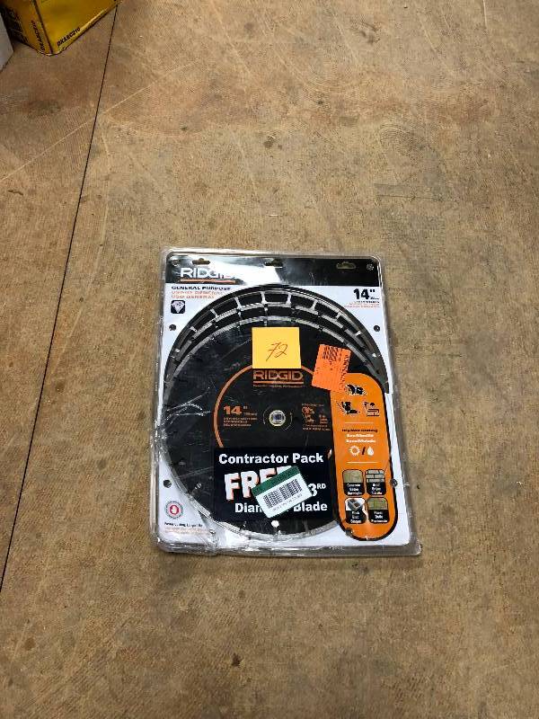 RIDGID 14 in. Diamond Blade (3-Pack) open box never used