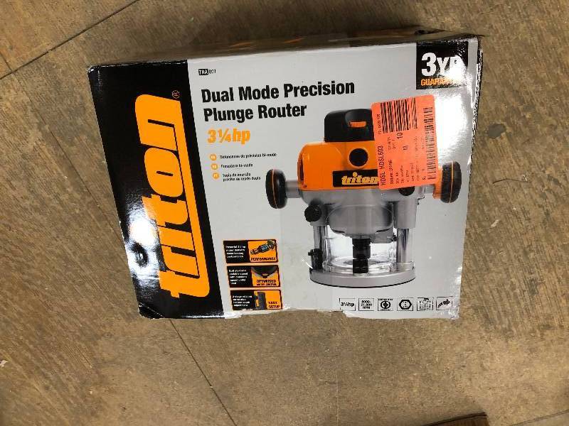 Triton 110-Volt 3.25 HP Precision Dual Mode Router with Plunge Model#  TRA001 open box never used