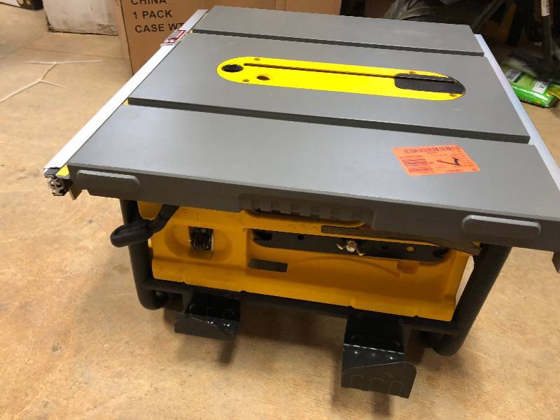 DEWALT 15-Amp Corded 10 in. Compact Job Site Table Saw with Site-Pro Modular Guarding System with Stand open box never used