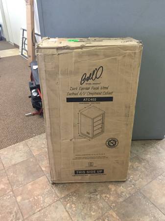 BellO Audio Video Component Cabinet, Dark Espresso