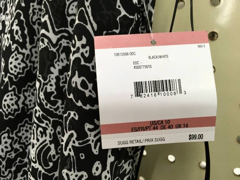 lot 4 image: BLACK AND WHITE DRESS SIZE 10