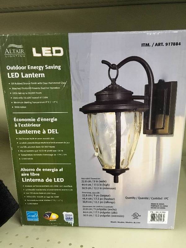lot 33 image: 9IN LED COACH LIGHT, MSRP $34.99