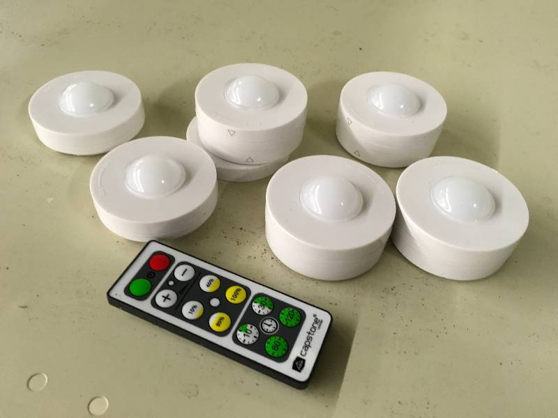 lot 36 image: PUCK LIGHTS RC 6PACK, MSRP  $18.99