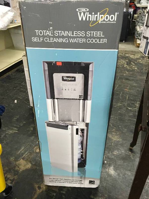 lot 35 image: WHIRLPOOL WATER COOLER, STAINLESS STEEL, SELF CLEANING