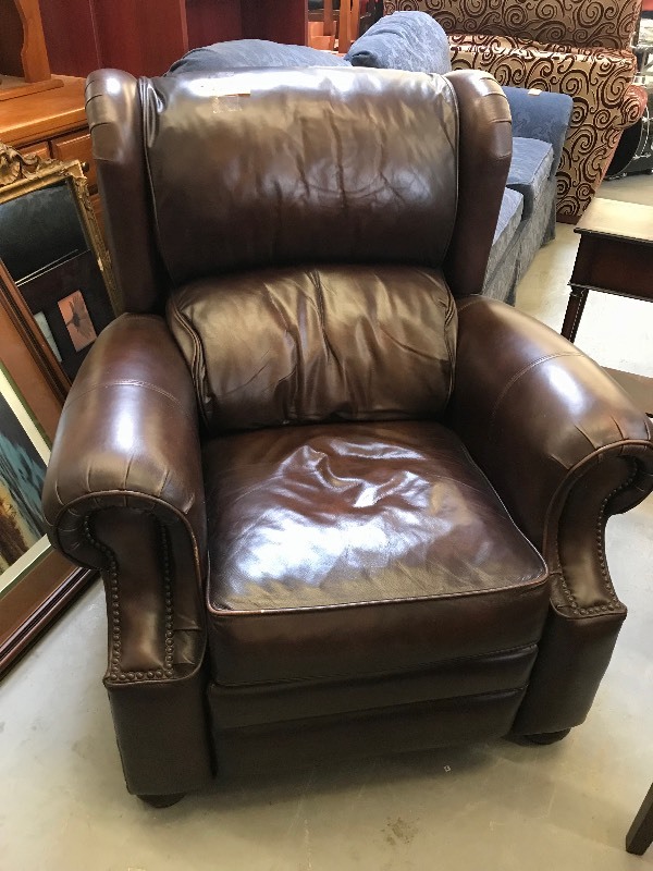 FAUX-LEATHER RECLINER