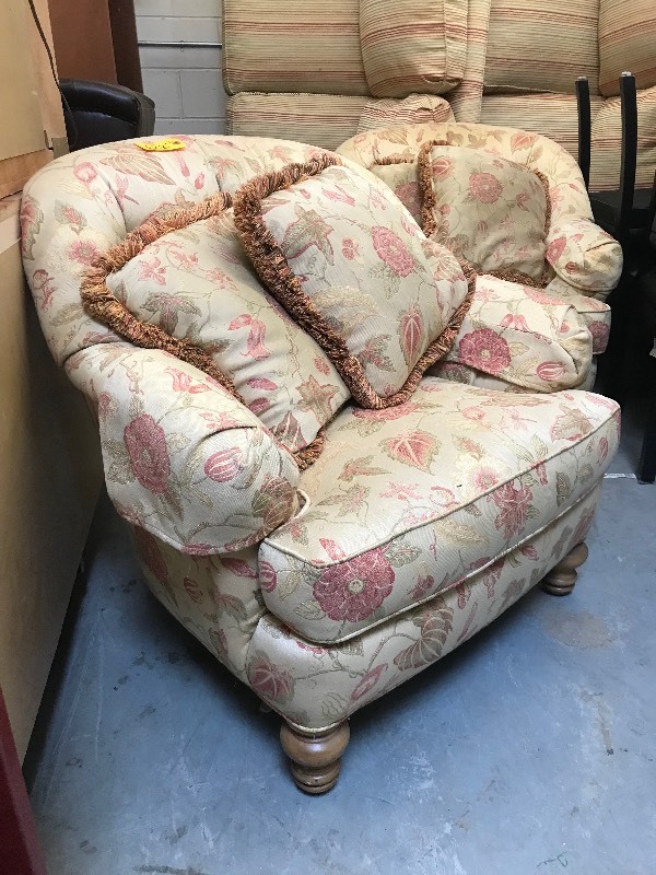 2 PLUSH ARM CHAIRS