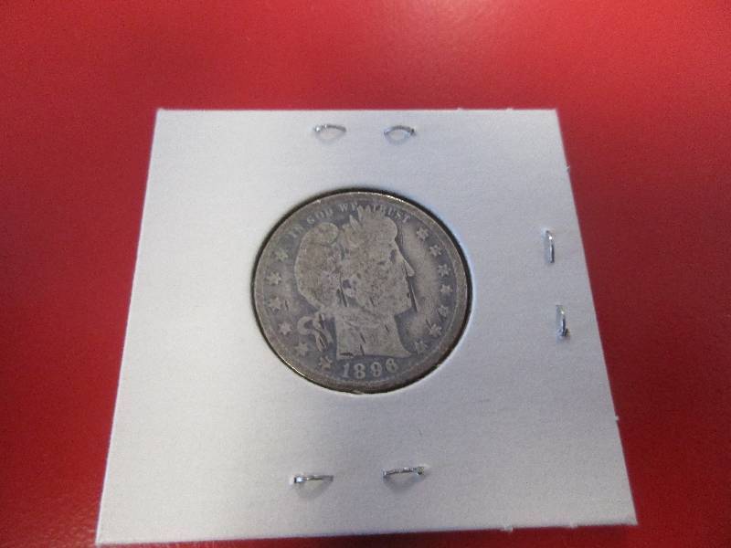 1896-O Barber Silver Quarter