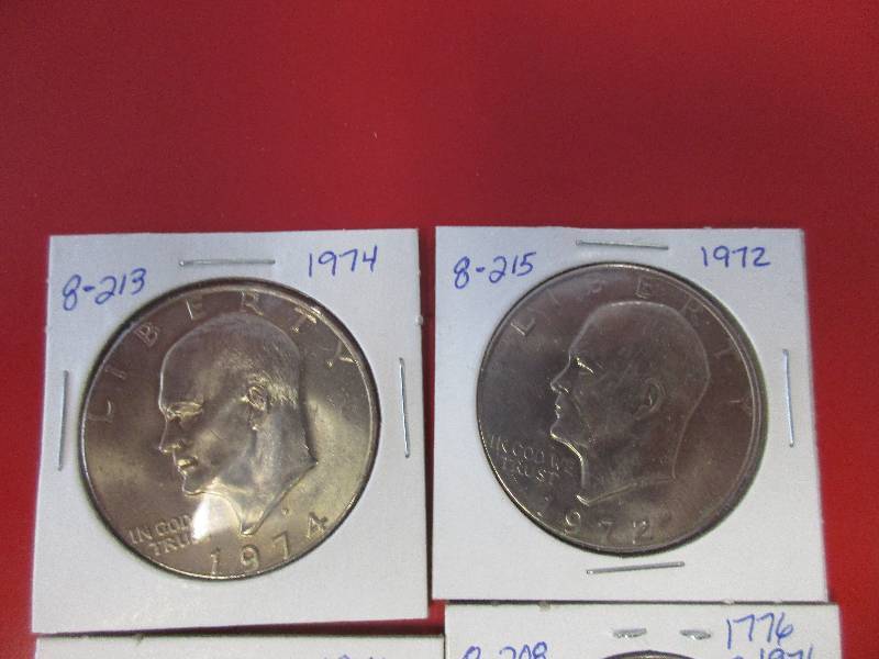 (4) Eisonhower Dollar coins