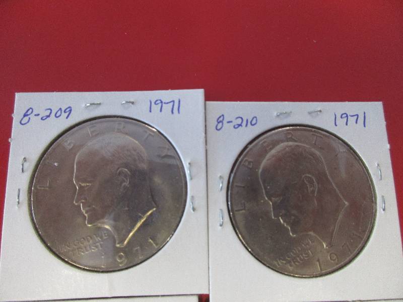 (4) Eisonhower Dollar coins