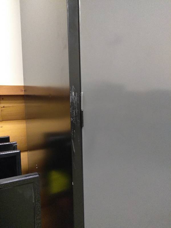 lot 40 image: Husky 72 in. H x 46 in. W x 24 in. D Welded Steel Floor Cabinet in BlackGray