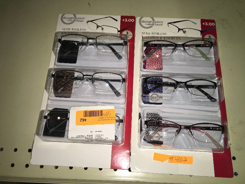lot 462 image: READING GLASSES, FGX METAL MIX 3.00, MSRP $18.99 AND FGX CONTEMPORARY 3.00, MSRP $18.99