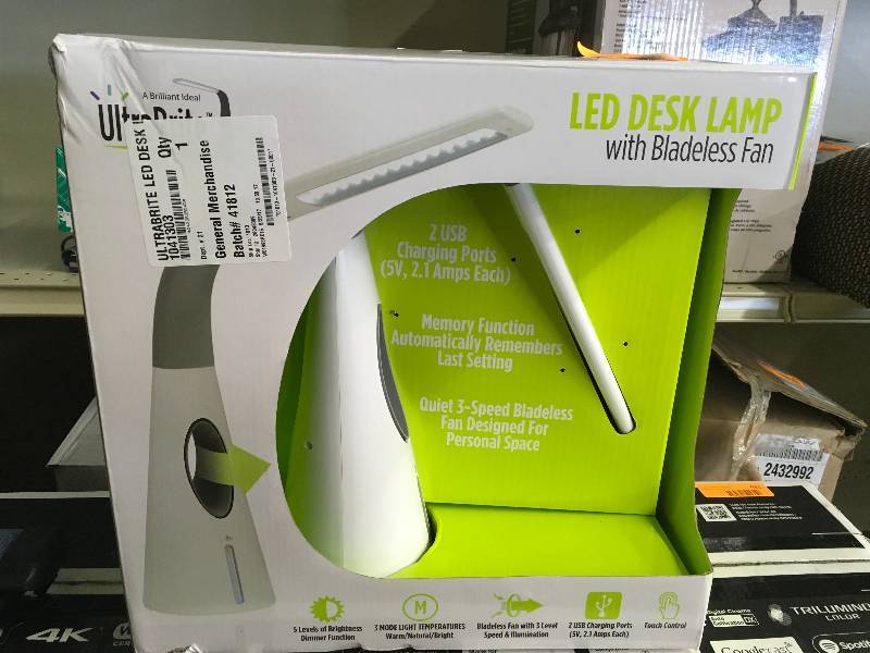 lot 433 image: ULTRABRITE LED DESK LAMP, MSRP $29.99