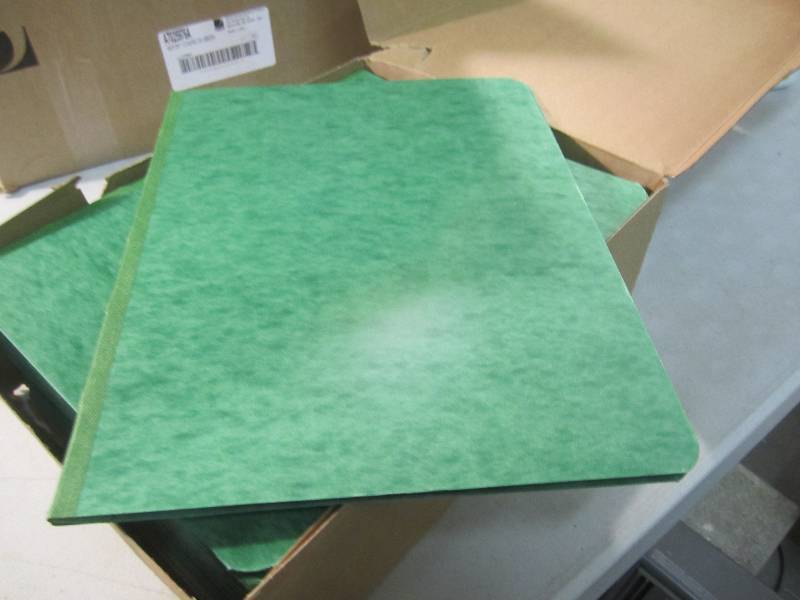 Case of 100 Acco Green Report Cover...