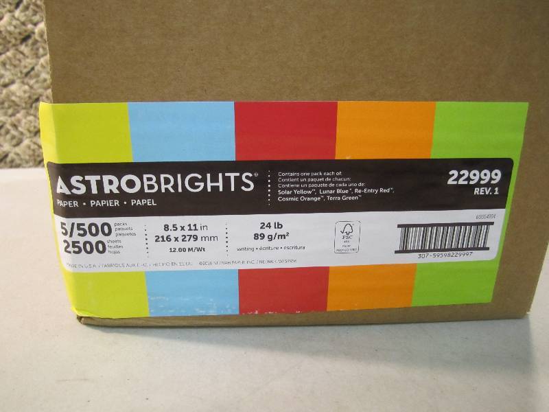 Case of 2500 Sheets 5 Reams 8.5 x ...