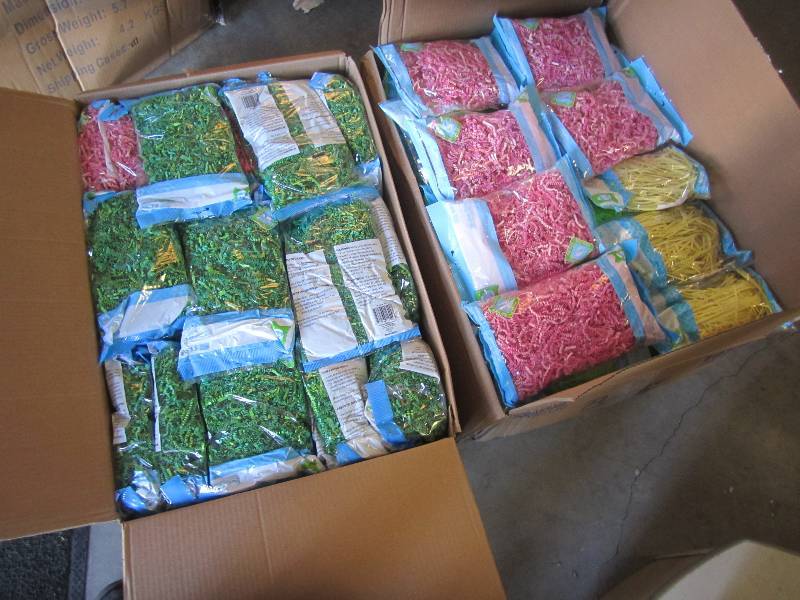 2 Big Boxes of Easter Grass Various...
