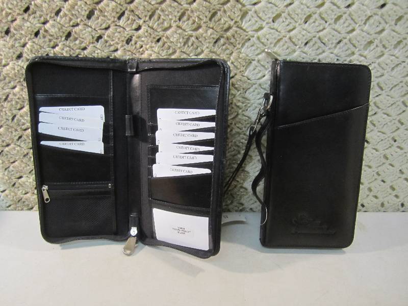 Lot of 2 Leather Travel Wallets  EC...