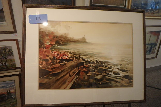lot 13 image: Doug Lew, Mn Artist, Split Rock, 38 X 30