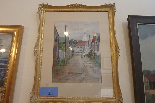 lot 15 image: Orton, Back Street Small Town, Exquisite Gold Frame, 25 X 31