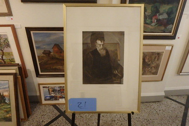 lot 21 image: Etching, by Leubach, German Print, 14 X 20
