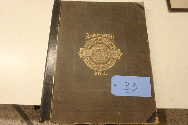 lot 33 image: Andreas Minnesota Atlas, 1871, not complete but cool