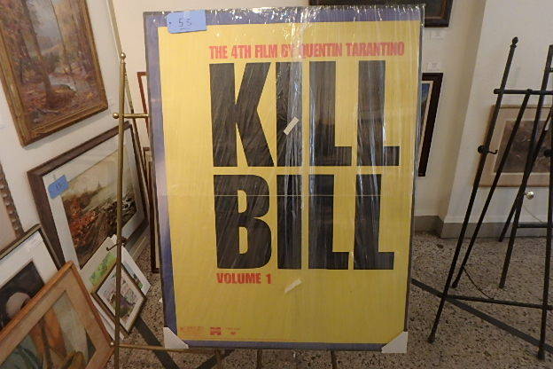 lot 53 image: KILL BILL movie Poster, two piece, mounted on Plasticpac, 37 X 50