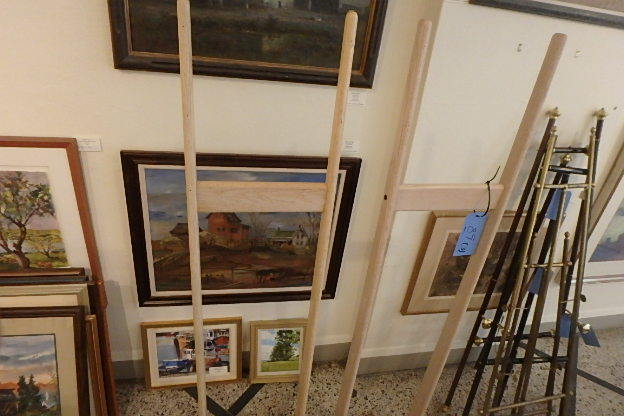 lot 89 image: 3 Wooden Display Racks