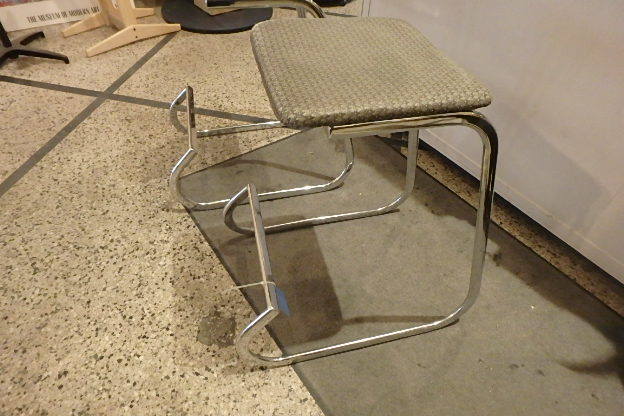 lot 92 image: 2 Funky Chrome Bar Stools
