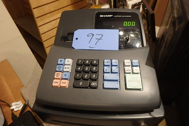 lot 97 image: Cash Register, 3 phones