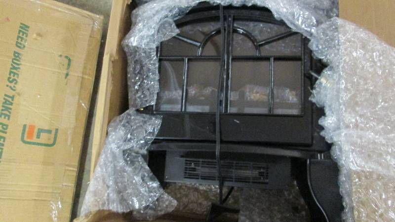 lot 97 image: Vintage-style Electric Fireplace op...