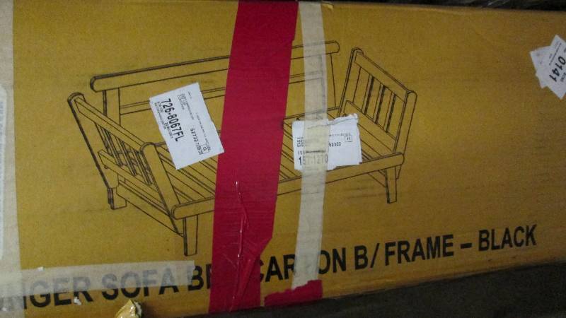lot 100 image: Lounger Sofa Bed-Black  frame only ...