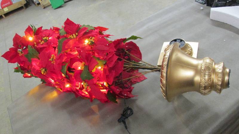 lot 107 image: Poinsettia Tree open box, needs rep...