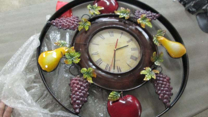 lot 115 image: Fruit Clock open box,untested Retai...