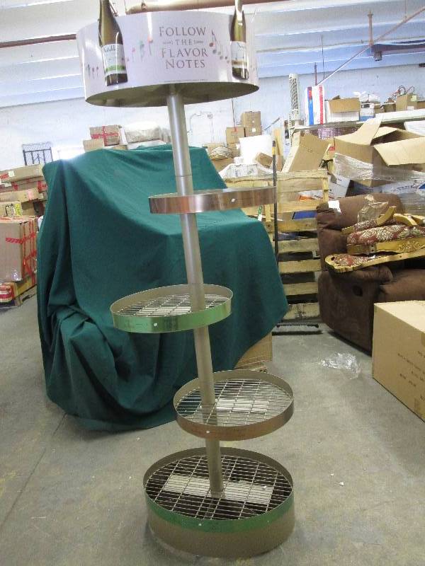 lot 249 image: Wine Bottle Metal Display Stand or ...
