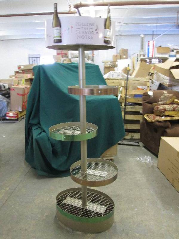 lot 252 image: Wine Bottle Metal Display Stand or ...