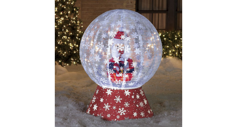 lot 10 image: Rotating Santa Snowglobe open box r...
