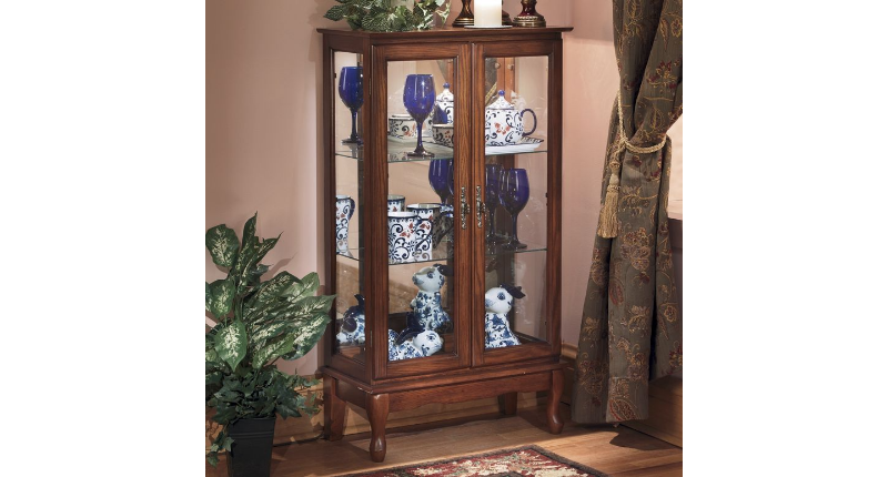 lot 116 image: 2-Door Lighted Cabinet open box Ret...