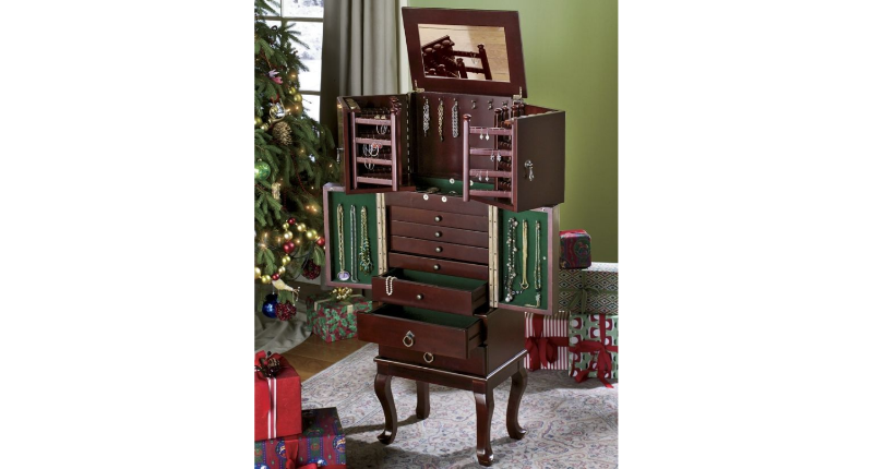 lot 120 image: Camille Jewelry Armoire open box Re...