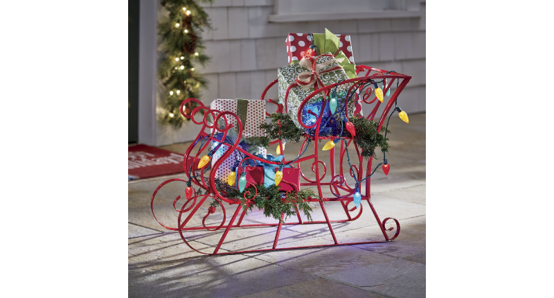 lot 128 image: Holiday Sleigh open box  Assembly r...