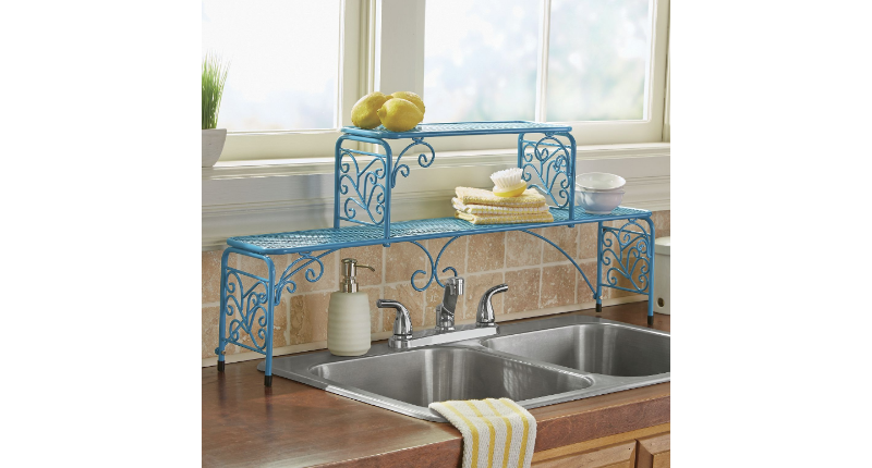 lot 129 image: 2-Tier Scroll Sink Shelf open box R...