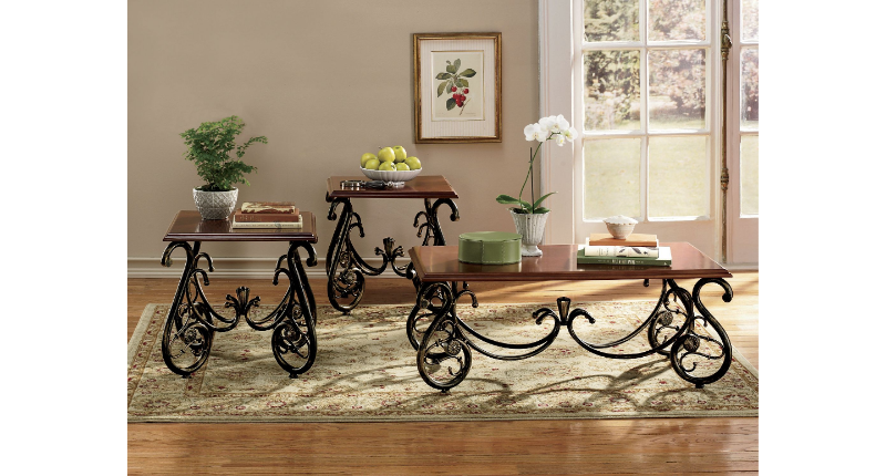 lot 143 image: 3-Piece Firenze Table Set open bo...