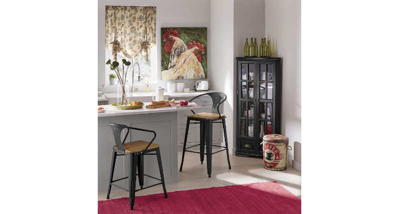 lot 153 image: Farmhouse Bar Stool open box Assemb...