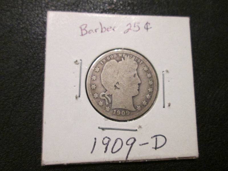 1909 D Quarter Dollar...