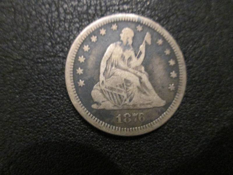 1876 CC Quarter Dollar...